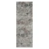 Eternity Crimson & Gray Abstract Runner Rug, (2' X 7')