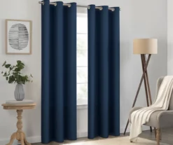 Kendall Denim Blue Blackout Grommet Curtain Panel, (84") 11 Kendall Denim Blue Blackout Grommet Curtain Panel, (84") -DHP Sales Store 810605567 810605568 810605600 A8 2