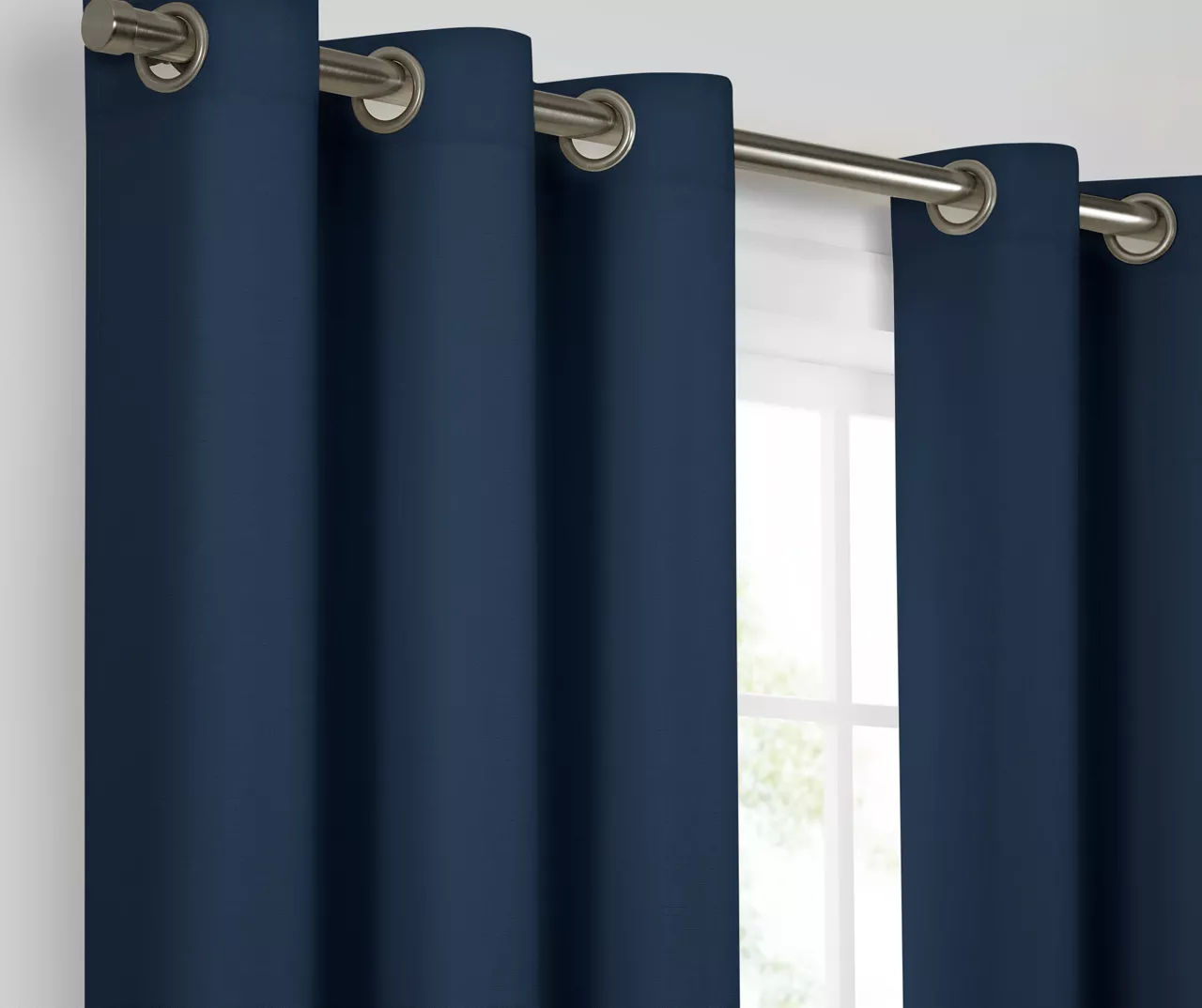 Kendall Denim Blue Blackout Grommet Curtain Panel, (63") 6 Kendall Denim Blue Blackout Grommet Curtain Panel, (63") - Image 4