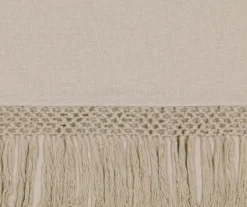 Lucinda Beige Light-Filtering Ring-Top Valance, (95") -DHP Sales Store 810605632 810605633 810605634 810605635 A8 9 2