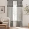 Lucinda Gray Light-Filtering Ring-Top Valance, (95") -DHP Sales Store 810605636 810605637 810605638 810605639 A4 1