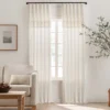 Lucinda Ivory Light-Filtering Ring-Top Valance, (95") -DHP Sales Store 810605640 810605641 810605642 810605643 A4 1 3