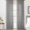 Ardmore Gray Tassel-Accent Light-Filtering Rod Pocket Curtain Panel, (63")