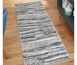 Karly Blue & Gray Watercolor Abstract Stripe Runner Rug, (2.5' X 7.4') 16 Karly Blue & Gray Watercolor Abstract Stripe Runner Rug, (2.5' X 7.4') -DHP Sales Store 810608531 A1 3
