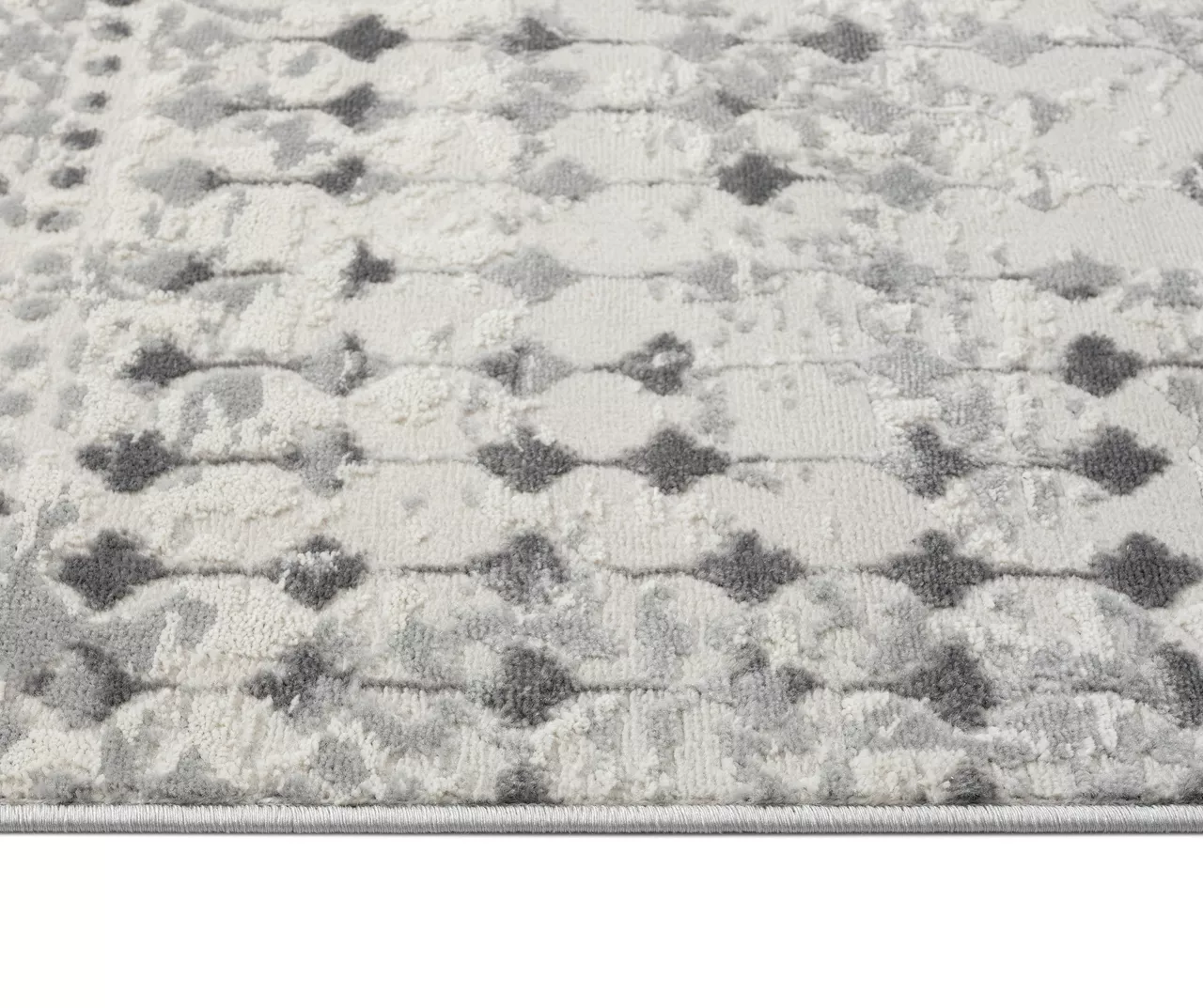 Jessica Light Gray & Cream Moroccan Geo Runner Rug, (2.5' X 7.4') 8 Jessica Light Gray & Cream Moroccan Geo Runner Rug, (2.5' X 7.4') - Image 6