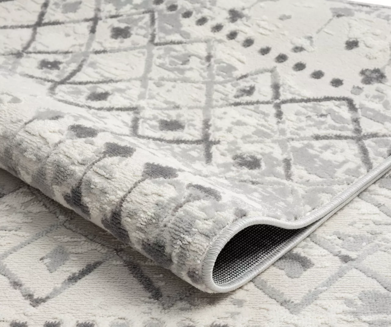 Jessica Light Gray & Cream Moroccan Geo Runner Rug, (2.5' X 7.4') 9 Jessica Light Gray & Cream Moroccan Geo Runner Rug, (2.5' X 7.4') - Image 7