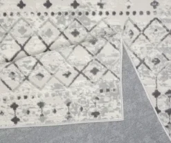 Jessica Light Gray & Cream Moroccan Geo Runner Rug, (2.5' X 7.4') 23 Jessica Light Gray & Cream Moroccan Geo Runner Rug, (2.5' X 7.4') -DHP Sales Store 810608553 A8 9