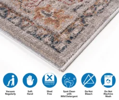 Larissa Orange & Navy Distressed Medallion Area Rug -DHP Sales Store 810608557 810608559 810608560 D0 12