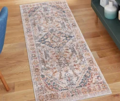 Larissa Orange & Navy Distressed Medallion Area Rug -DHP Sales Store 810608558 A1 3