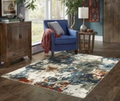 Blue & Brown Abstract Area Rug & Runner Set -DHP Sales Store 810609251 B0 8