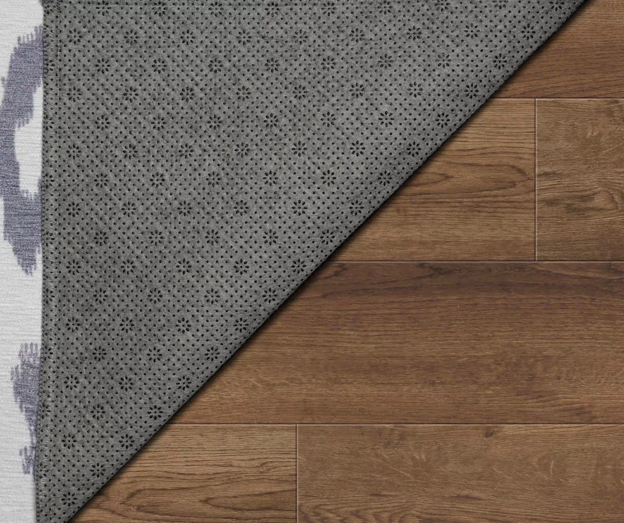 My Magic Carpet Miya Gray & White Leopard Print Washable Runner Rug, (2.5' X 7') 6 My Magic Carpet Miya Gray & White Leopard Print Washable Runner Rug, (2.5' X 7') - Image 4