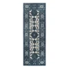 My Magic Carpet Ramage Blue Ornamental Washable Runner Rug, (2.5' X 7') -DHP Sales Store 810615362 A0 1
