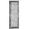 My Magic Carpet Dardon Gray Scallop-Border Washable Runner Rug, (2.5' X 7')