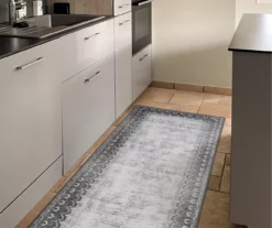 My Magic Carpet Dardon Gray Scallop-Border Washable Runner Rug, (2.5' X 7') 18 My Magic Carpet Dardon Gray Scallop-Border Washable Runner Rug, (2.5' X 7') -DHP Sales Store 810615375 A4 8