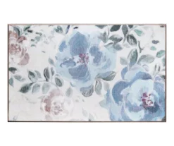 My Magic Carpet Sasha Blue & Cream Floral Washable Area Rug -DHP Sales Store 810615378 A0 1