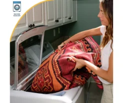 My Magic Carpet Sasha Blue & Cream Floral Washable Area Rug -DHP Sales Store 810615379 A4 6