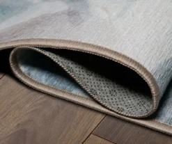 My Magic Carpet Sasha Blue & Cream Floral Washable Area Rug -DHP Sales Store 810615379 A8 3