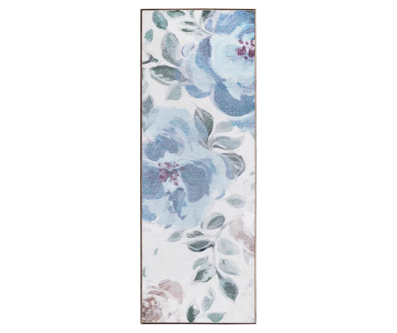 My Magic Carpet Sasha Blue & Cream Floral Washable Runner Rug, (2.5' X 7') 3 My Magic Carpet Sasha Blue & Cream Floral Washable Runner Rug, (2.5' X 7')