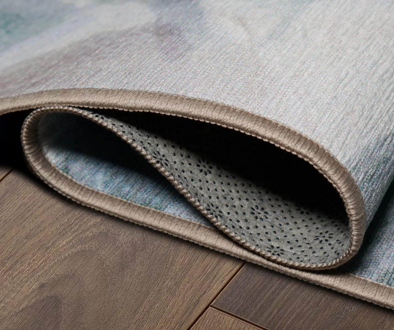 My Magic Carpet Sasha Blue & Cream Floral Washable Runner Rug, (2.5' X 7') 5 My Magic Carpet Sasha Blue & Cream Floral Washable Runner Rug, (2.5' X 7') - Image 3