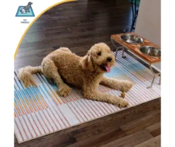 My Magic Carpet Tratti Black & Cream Offset Stripe Washable Area Rug, (5' X 7') 16 My Magic Carpet Tratti Black & Cream Offset Stripe Washable Area Rug, (5' X 7') -DHP Sales Store 810615381 A4 7