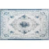 My Magic Carpet Aubusson Blue & White Ornamental Washable Area Rug, (3' X 5') -DHP Sales Store 810615386 A0 1