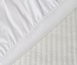 White Microfiber Waterproof Mattress Pad 26 White Microfiber Waterproof Mattress Pad -DHP Sales Store 810617431 A8 2