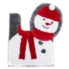 Red & Gray Snowman Toilet Topper & Contour Rug Set 2 Red & Gray Snowman Toilet Topper & Contour Rug Set -DHP Sales Store 810619329 A0