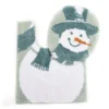 Sage Green Snowman Toilet Topper & Contour Rug Set -DHP Sales Store 810619421 A0