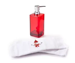 Red & White Snowman 3-Piece Soap Pump & Towel Set -DHP Sales Store 810619507 A0 2