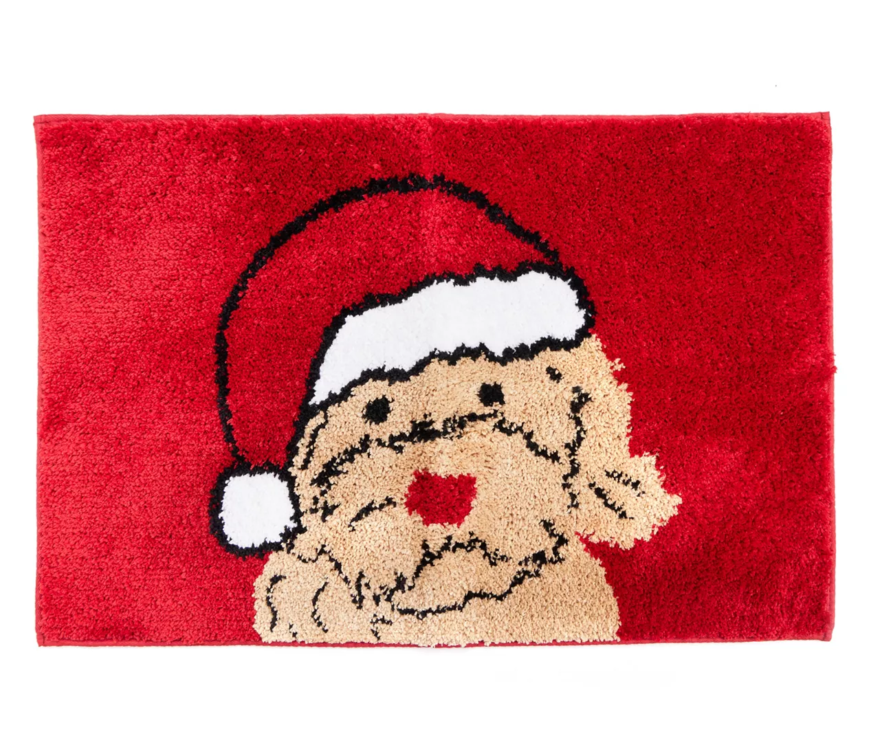 Santa's Workshop Red & Tan Holiday Dog Bath Rug 3 Santa's Workshop Red & Tan Holiday Dog Bath Rug