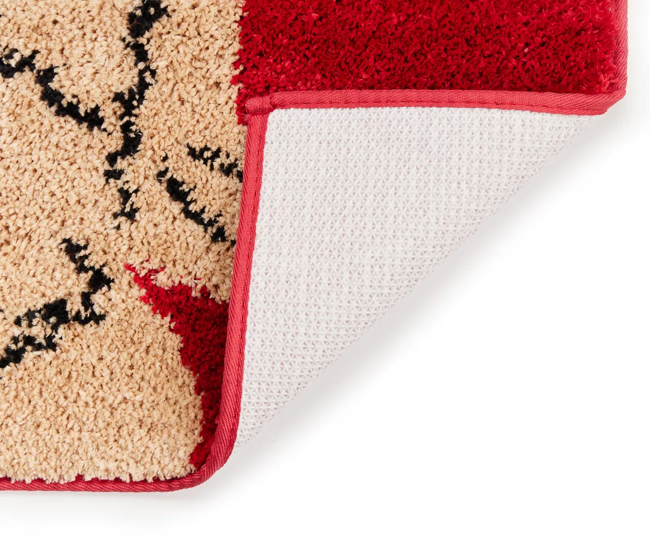Santa's Workshop Red & Tan Holiday Dog Bath Rug 5 Santa's Workshop Red & Tan Holiday Dog Bath Rug - Image 3
