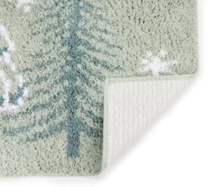 Frosted Forest Sage Green Trees Bath Rug -DHP Sales Store 810619838 A8 2