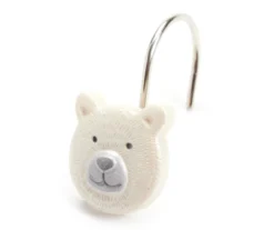 Frosted Forest Gray Polar Bear 13-Piece Shower Curtain Set 7 Frosted Forest Gray Polar Bear 13-Piece Shower Curtain Set -DHP Sales Store 810620022 A8 2