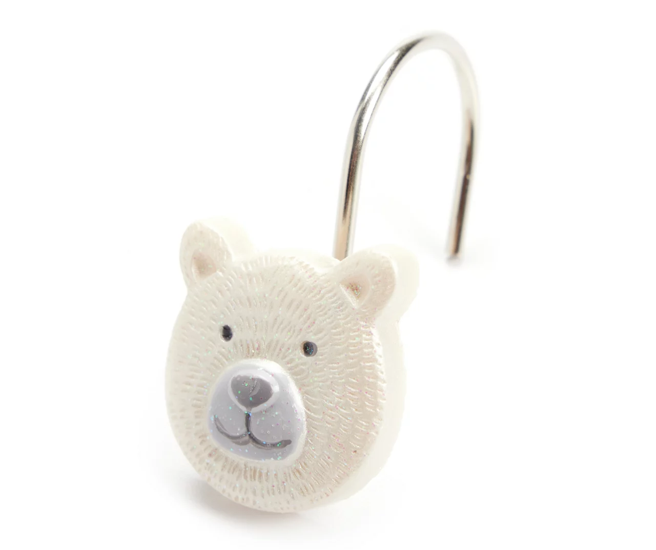 Frosted Forest Gray Polar Bear 13-Piece Shower Curtain Set 5 Frosted Forest Gray Polar Bear 13-Piece Shower Curtain Set - Image 3