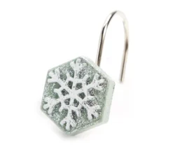 Frosted Forest Green Trees 13-Piece Shower Curtain Set -DHP Sales Store 810620023 A8 2