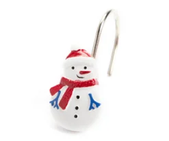 Santa's Workshop White Snowman 13-Piece Shower Curtain Set -DHP Sales Store 810620027 A8 2