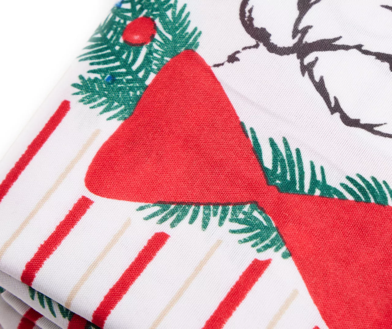 Santa's Workshop Red Holiday Dog Stripe 13-Piece Shower Curtain Set 4 Santa's Workshop Red Holiday Dog Stripe 13-Piece Shower Curtain Set - Image 2