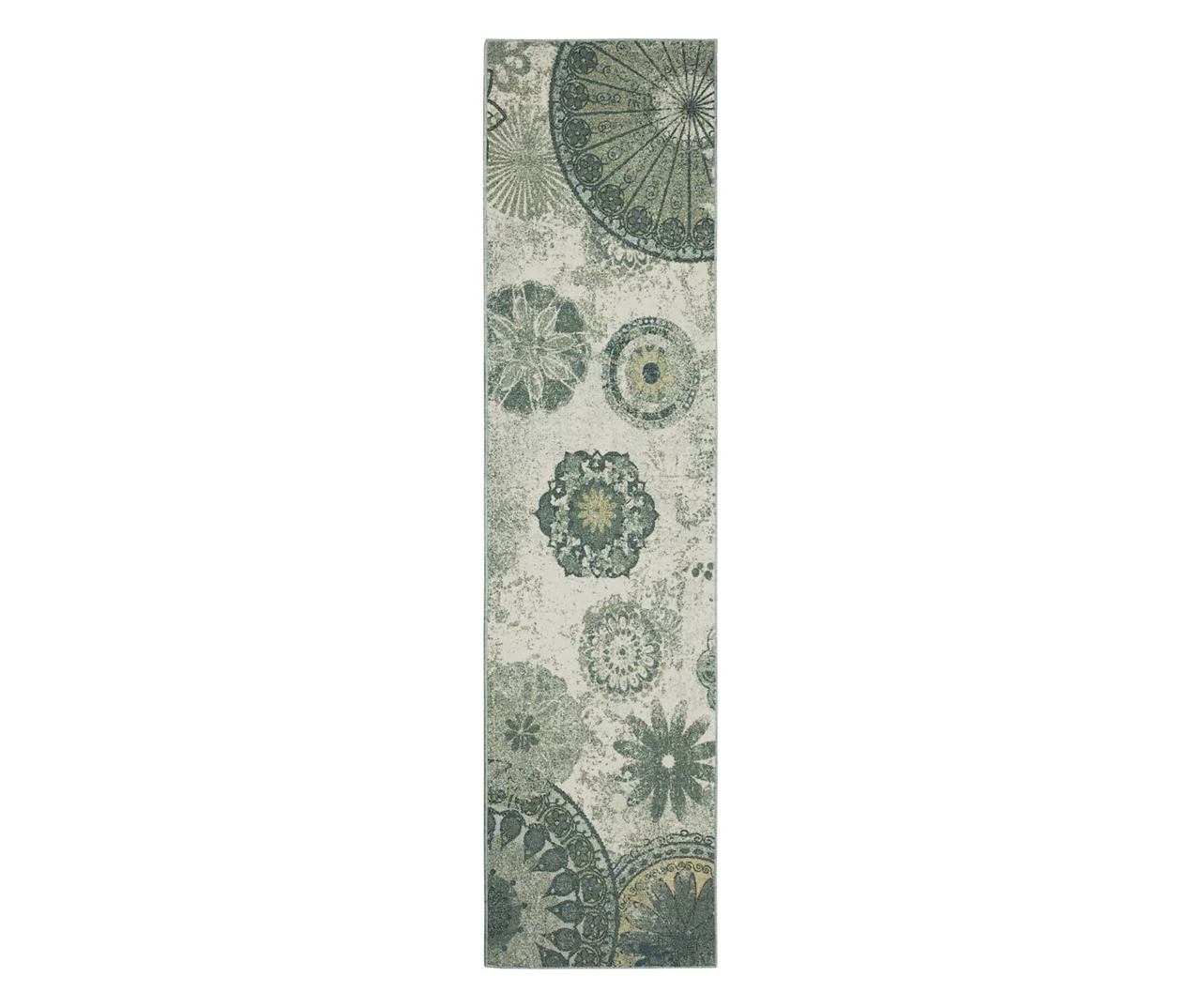 Alexa Gray Medallion Runner Rug, (2' X 8') 3 Alexa Gray Medallion Runner Rug, (2' X 8')