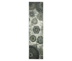 Caravan Gray Medallion Runner Rug, (2' X 5')
