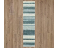 Rainbow Blue Stripe Runner Rug, (2' X 8') -DHP Sales Store 810620453 A0 2