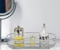 Chrome Geometric Mirrored Vanity Tray -DHP Sales Store 810625046 B0 3