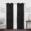 Black Velvet Abstract Blackout Grommet Curtain Panel Pair, (84") 2 Black Velvet Abstract Blackout Grommet Curtain Panel Pair, (84") -DHP Sales Store 810651222 A0 1