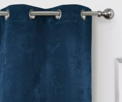 Navy Velvet Abstract Blackout Grommet Curtain Panel Pair, (84") 7 Navy Velvet Abstract Blackout Grommet Curtain Panel Pair, (84") -DHP Sales Store 810651227 A0 2