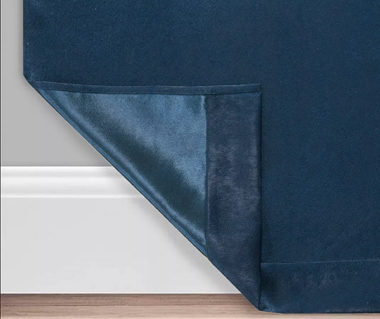 Navy Velvet Abstract Blackout Grommet Curtain Panel Pair, (84") 5 Navy Velvet Abstract Blackout Grommet Curtain Panel Pair, (84") - Image 3