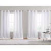 Nala White Sheer Crinkle 4-Piece Curtain Panel Set, (84") -DHP Sales Store 810656751 A0 1