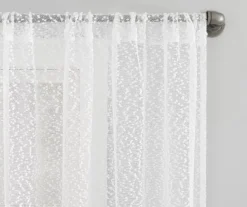 Tinsley White Boucle Light-Filtering Rod Pocket Curtain Panel, (84") -DHP Sales Store 810660792 A0 2