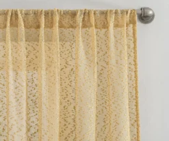Tinsley Gold Boucle Light-Filtering Rod Pocket Curtain Panel, (84") 10 Tinsley Gold Boucle Light-Filtering Rod Pocket Curtain Panel, (84") -DHP Sales Store 810660793 A0 2