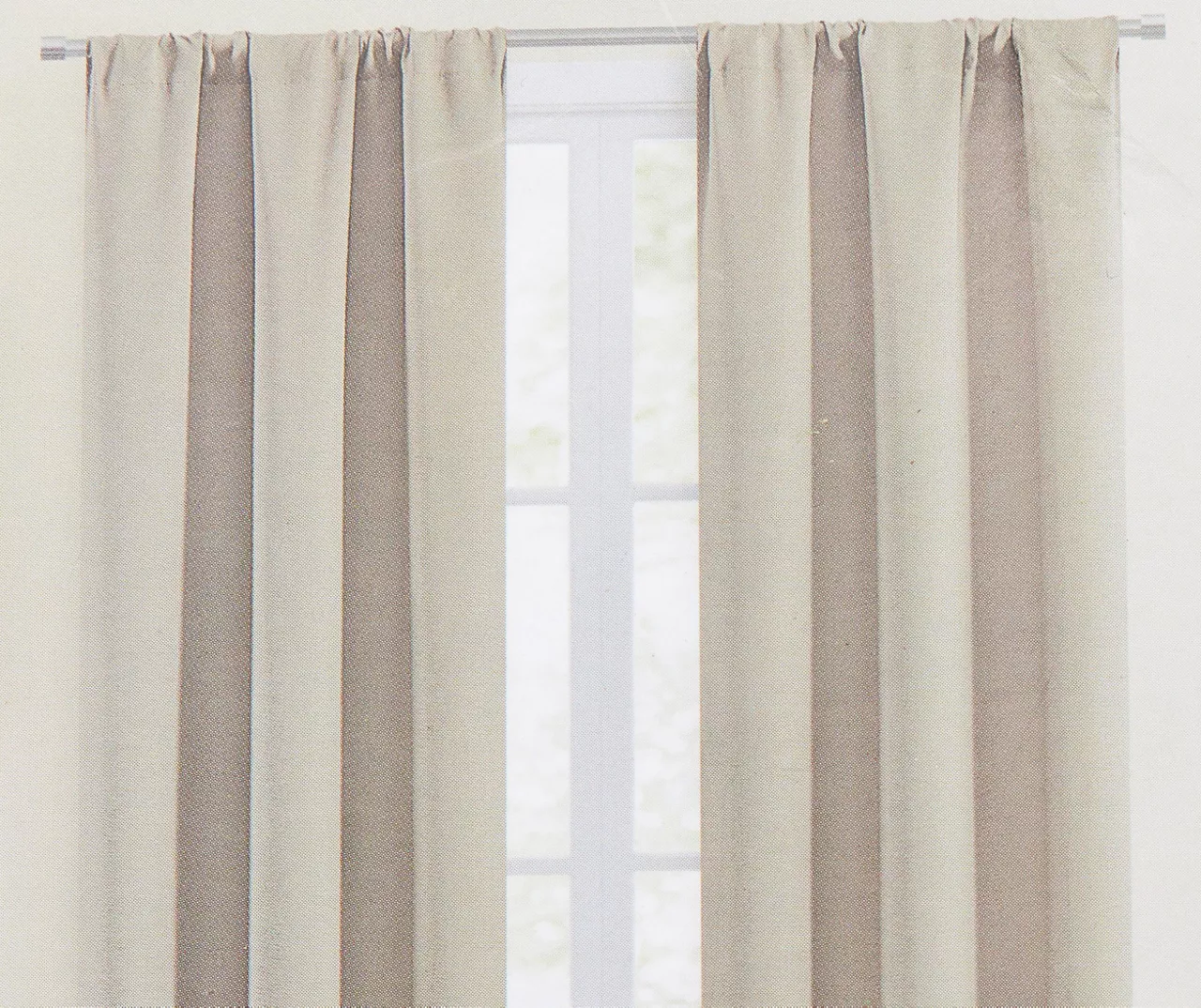 Taupe Blackout Rod Pocket Curtain Panel, (63") 4 Taupe Blackout Rod Pocket Curtain Panel, (63") - Image 2