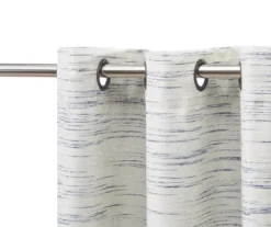 Indigo Stripe Chenille Grommet Curtain Panel Pair With Blackout Lining, (84") 8 Indigo Stripe Chenille Grommet Curtain Panel Pair With Blackout Lining, (84") -DHP Sales Store 810663876 A1 2
