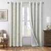 Gray Stripe Chenille Grommet Curtain Panel Pair With Blackout Lining, (84") -DHP Sales Store 810663877 A0 1
